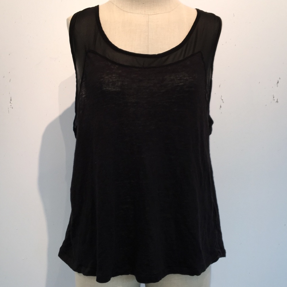 Black H&M Illusion Neckline Tank Top